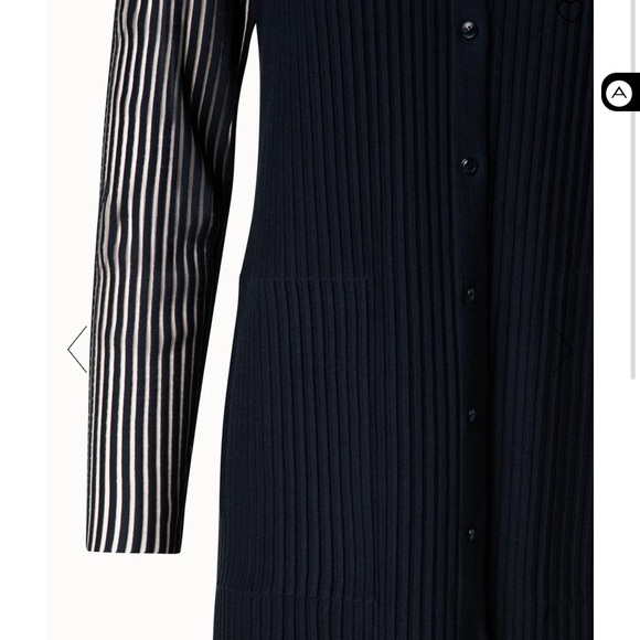 AKRIS silk structured lines knit coat / long cardigan -NEW W/TAGS.CURRENT SEASON - Picture 3 of 11